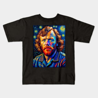 Joe Cocker at starry night Kids T-Shirt